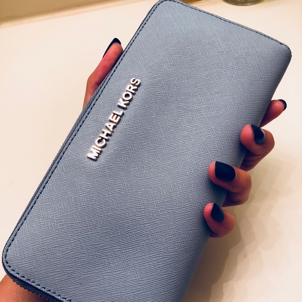 Light blue Michael Kors classic wallet